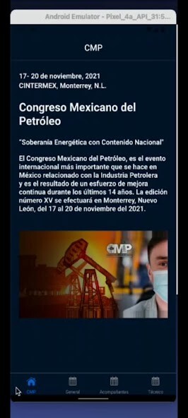 Run android online APK Congreso Mexicano del Petróleo from MyAndroid or emulate Congreso Mexicano del Petróleo using MyAndroid