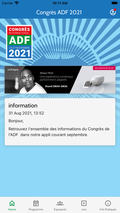 Emulate iPhone app Congrès ADF 2021 using MyAndroid Emulate iPhone app Congrès ADF 2021 using MyAndroid