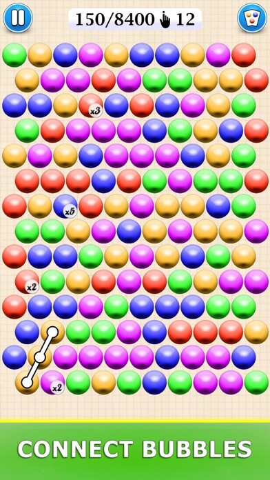Emulate iPhone app Connect Bubbles using MyAndroid