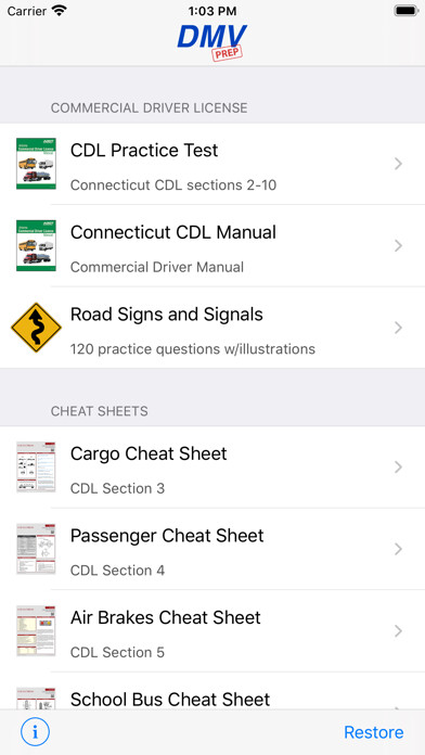 Emulate iPhone app Connecticut CDL Test Prep using MyAndroid Emulate iPhone app Connecticut CDL Test Prep using MyAndroid