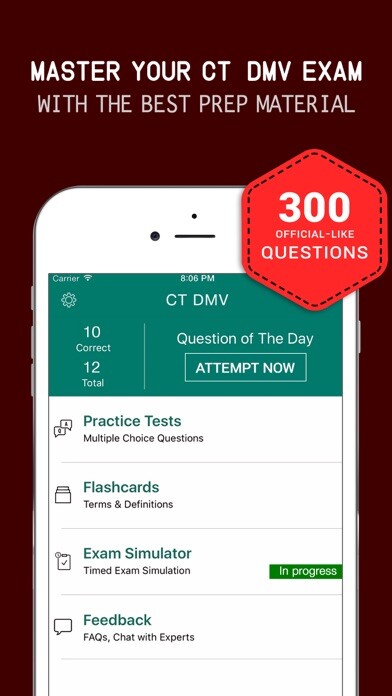 Emulate iPhone app Connecticut DMV Practice Exam Prep 2017 - Q&A using MyAndroid Emulate iPhone app Connecticut DMV Practice Exam Prep 2017 - Q&A using MyAndroid