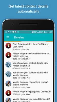 Emulate Android APK ConnectiD Contacts