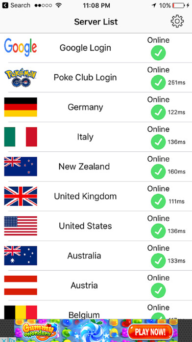 Emulate iPhone app Connection Status For Pokémon GO using MyAndroid