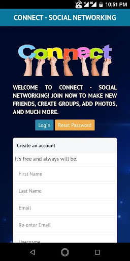 Run android online APK CONNECT -Social Networking for Child/Friend/Family from MyAndroid or emulate CONNECT -Social Networking for Child/Friend/Family using MyAndroid