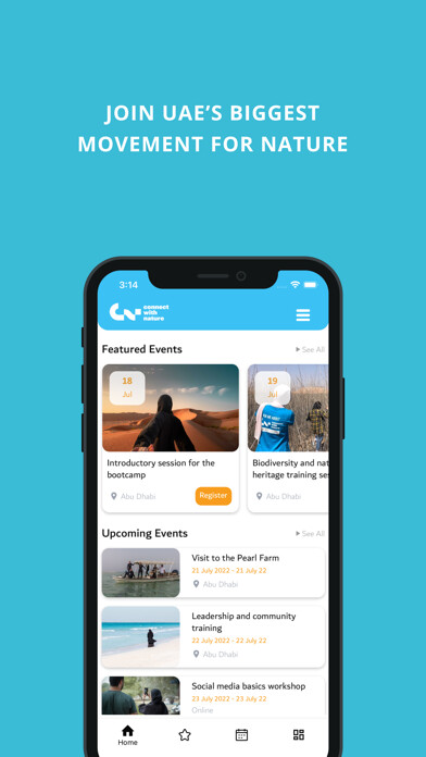 Emulate iPhone app Connect With Nature using MyAndroid