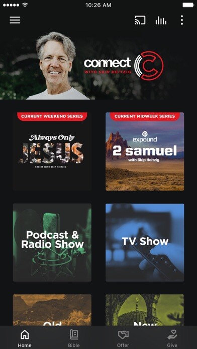 Emulate iPhone app Connect with Skip Heitzig using MyAndroid