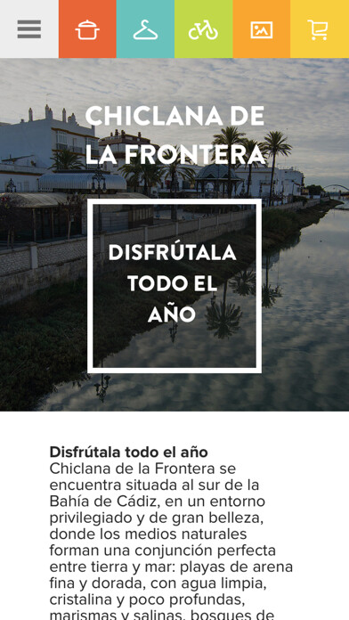 Emulate iPhone app Conoce Chiclana using MyAndroid