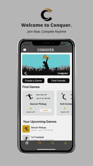 Emulate iPhone app Conquer: Play Sports Anytime using MyAndroid Emulate iPhone app Conquer: Play Sports Anytime using MyAndroid