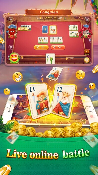 Emulate iPhone app Conquian - Texas Siete Y Media using MyAndroid