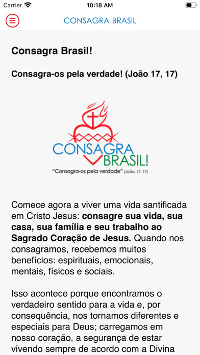 Emulate iPhone app Consagra Brasil using MyAndroid