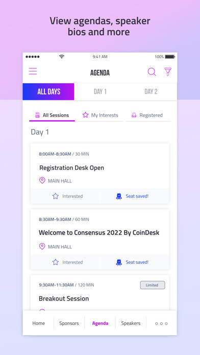 Emulate iPhone app Consensus 2022 By CoinDesk using MyAndroid