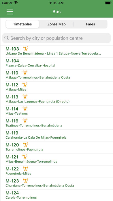 Emulate iPhone app Consorcio Malaga using MyAndroid Emulate iPhone app Consorcio Malaga using MyAndroid