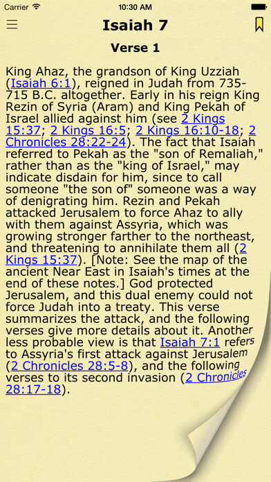 Emulate iPhone app Constable Commentary (Bible Commentaries with KJV verses) using MyAndroid