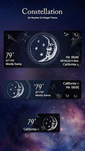 Run android online APK CONSTEL GO WEATHER FREE THEME from MyAndroid or emulate CONSTEL GO WEATHER FREE THEME using MyAndroid