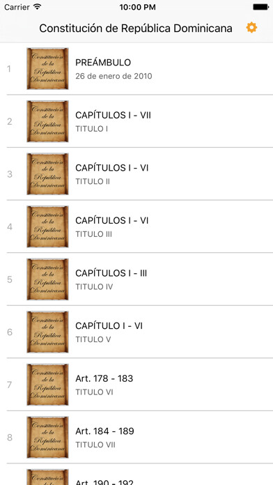 Emulate iPhone app Constitución de República Dominicana using MyAndroid Emulate iPhone app Constitución de República Dominicana using MyAndroid