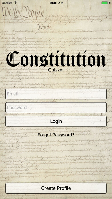 Emulate iPhone app Constitution Quizzer using MyAndroid Emulate iPhone app Constitution Quizzer using MyAndroid