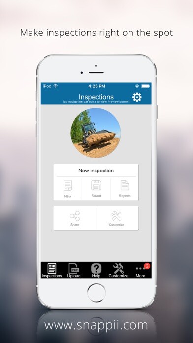 Emulate iPhone app Construction Equipment Inspection using MyAndroid