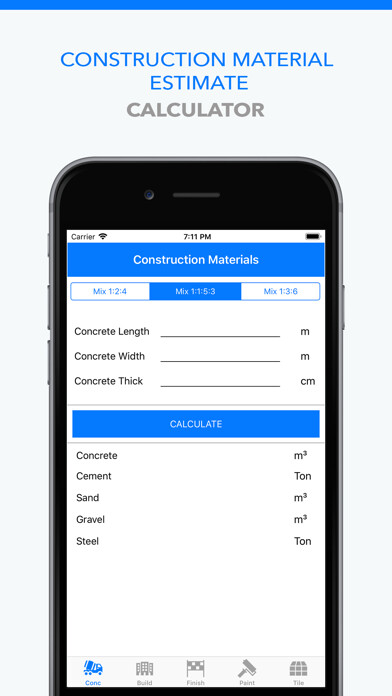 Emulate iPhone app Construction Material Estimate using MyAndroid Emulate iPhone app Construction Material Estimate using MyAndroid
