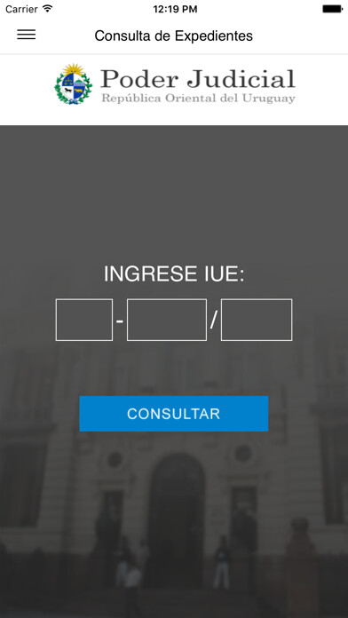Emulate iPhone app Consulta de Expedientes using MyAndroid Emulate iPhone app Consulta de Expedientes using MyAndroid
