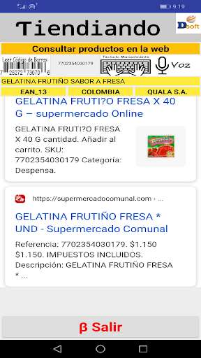 Run android online APK Consulta de productos en la Web from MyAndroid or emulate Consulta de productos en la Web using MyAndroid