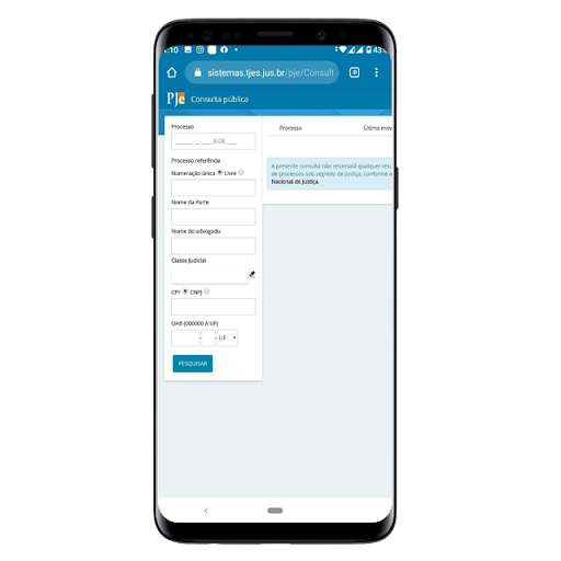 Run android online APK Consulta Pje TJES from MyAndroid or emulate Consulta Pje TJES using MyAndroid Run android online APK Consulta Pje TJES from MyAndroid or emulate Consulta Pje TJES using MyAndroid