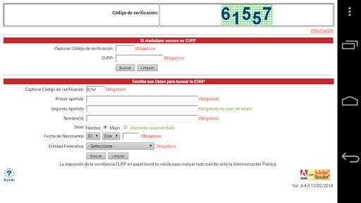 Run android online APK Consulta tu CURP from MyAndroid or emulate Consulta tu CURP using MyAndroid Run android online APK Consulta tu CURP from MyAndroid or emulate Consulta tu CURP using MyAndroid