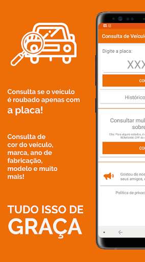 Emulate Android APK Consulta Veiculo Roubo e Furto por Placa