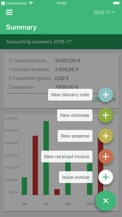 Emulate iPhone app Contabilidad Autónomos using MyAndroid