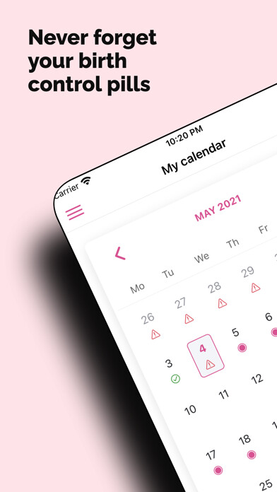 Emulate iPhone app Contaceptive Pill Reminder using MyAndroid