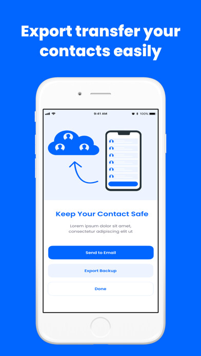 Emulate iPhone app Contact Backup Pro X using MyAndroid