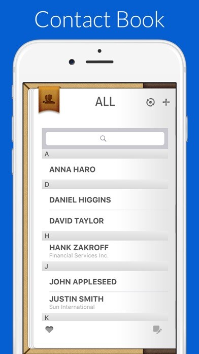 Emulate iPhone app Contact Book using MyAndroid