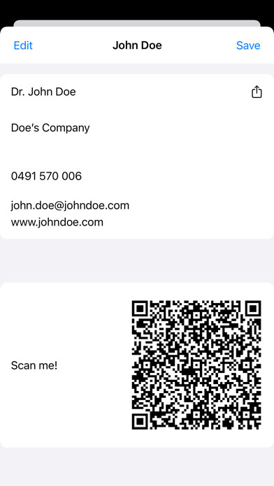 Emulate iPhone app Contact-Cards using MyAndroid