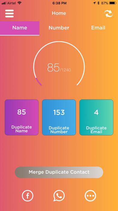 Emulate iPhone app Contact Cleaner-Merge & Email using MyAndroid Emulate iPhone app Contact Cleaner-Merge & Email using MyAndroid