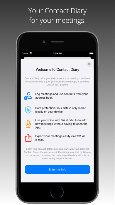 Emulate iPhone app Contact Diary - Meetings Log using MyAndroid Emulate iPhone app Contact Diary - Meetings Log using MyAndroid