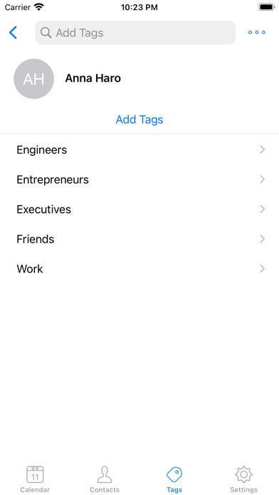 Emulate iPhone app Contact Hub using MyAndroid