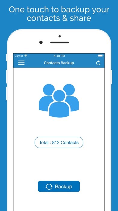 Emulate iPhone app Contacts Backup Manager PRO using MyAndroid Emulate iPhone app Contacts Backup Manager PRO using MyAndroid