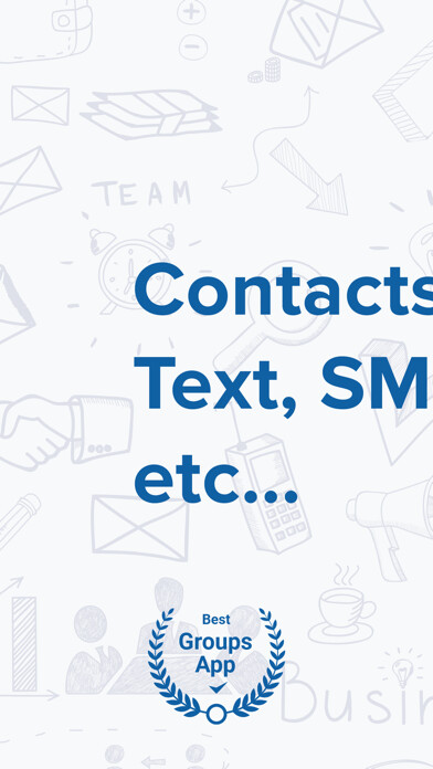 Emulate iPhone app Contacts Groups Pro Mail, text using MyAndroid