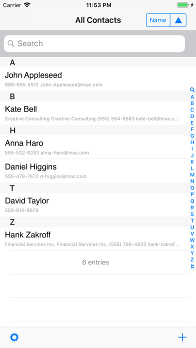 Emulate iPhone app Contacts last entries & search using MyAndroid Emulate iPhone app Contacts last entries & search using MyAndroid