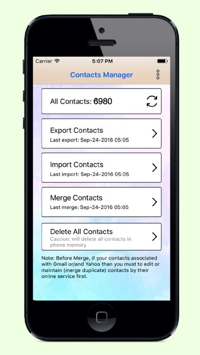 Emulate iPhone app Contacts Manager -Cleanup Duplicate Contacts etc. using MyAndroid Emulate iPhone app Contacts Manager -Cleanup Duplicate Contacts etc. using MyAndroid