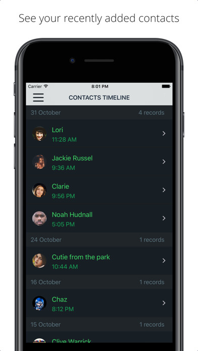 Emulate iPhone app Contacts Timeline using MyAndroid Emulate iPhone app Contacts Timeline using MyAndroid