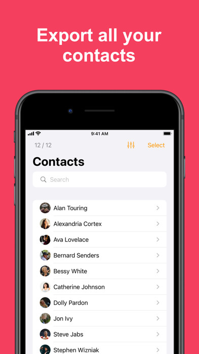 Emulate iPhone app Contact Tools - Backup & Merge using MyAndroid