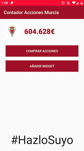 Run android online APK Contador Acciones para R.Murcia + WIDGET from MyAndroid or emulate Contador Acciones para R.Murcia + WIDGET using MyAndroid