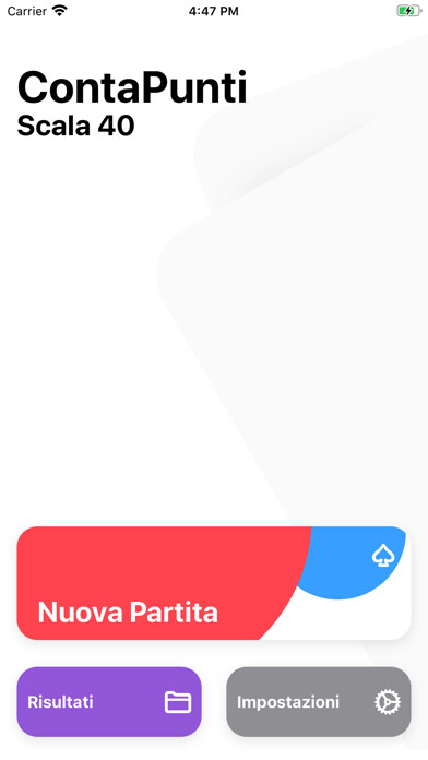 Emulate iPhone app ContaPunti - Scala40 using MyAndroid
