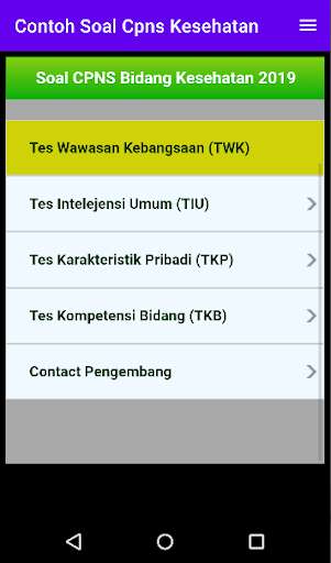 Run android online APK Contoh Soal CPNS Kesehatan from MyAndroid or emulate Contoh Soal CPNS Kesehatan using MyAndroid