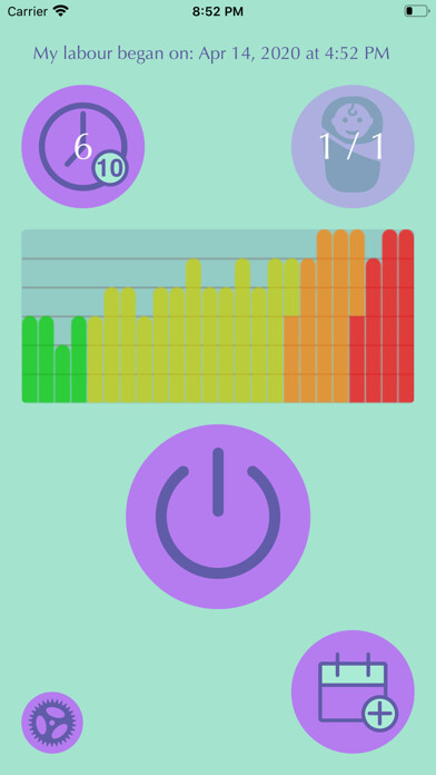 Emulate iPhone app Contraction Time Tracker using MyAndroid Emulate iPhone app Contraction Time Tracker using MyAndroid