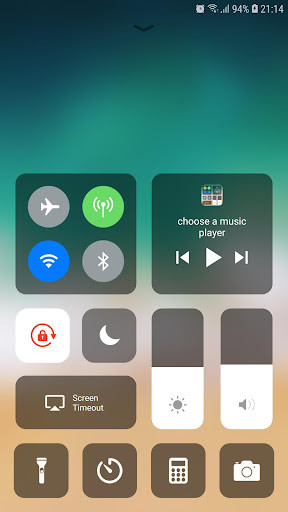 Run android online APK Control Center IOS 13 from MyAndroid or emulate Control Center IOS 13 using MyAndroid