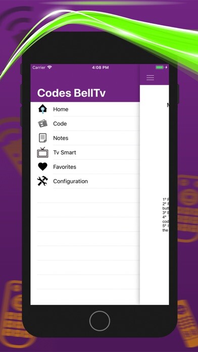 Emulate iPhone app Control Code For Bell Tv using MyAndroid