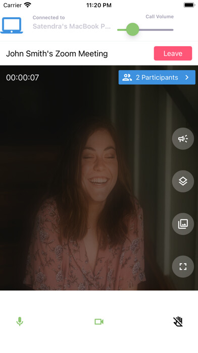 Emulate iPhone app Control for Zoom using MyAndroid