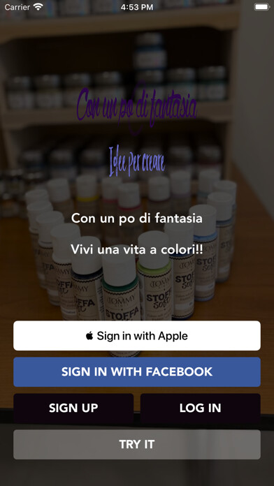 Emulate iPhone app Con un po di fantasia using MyAndroid