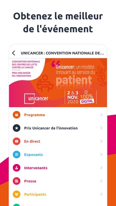 Emulate iPhone app Convention CLCC-Prix Unicancer using MyAndroid